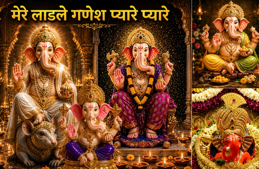 Mere Ladle Ganesh Pyare Pyare Lyrics — गणेश जी का वो मीठा भजन जो दिल को छू जाता है Mere Ladle Ganesh Pyare Pyare Lyrics — गणेश जी का वो मीठा भजन जो दिल को छू जाता है
